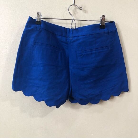 J. Crew Linen Cotton Scalloped Hem Shorts - Picture 4 of 5